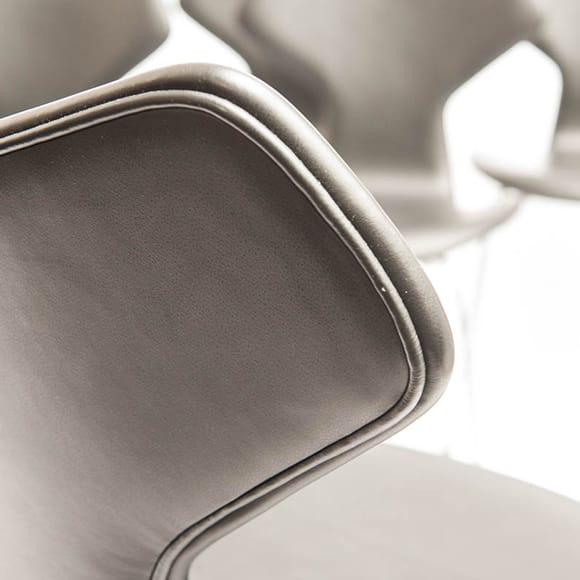 Grand Prix Chair, Model 3130, Black leather, Set of 6 